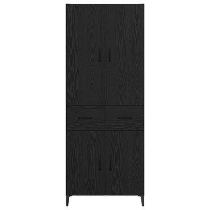 Highboard Black Oak 69.5 x 34 x 180 cm Engineered Wood