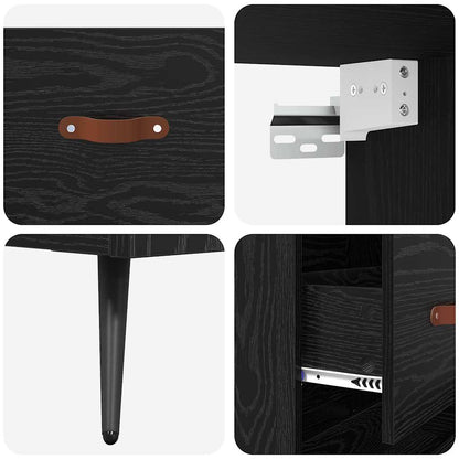 Highboard Black oak 69.5 x 34 x 180 cm Engineered Wood