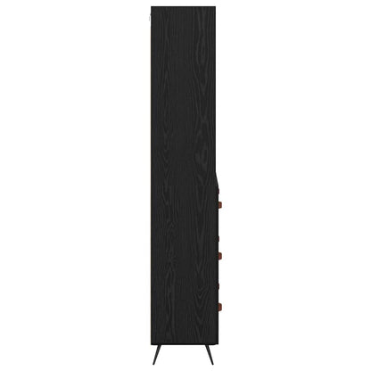 Highboard Black oak 69.5 x 34 x 180 cm Engineered Wood