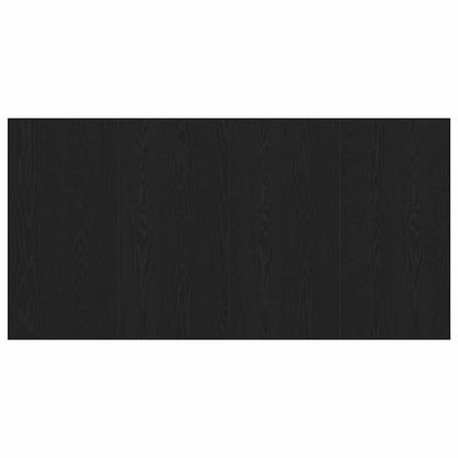 Headboard with Cabinet 3 pcs Black Oak Engineered Wood