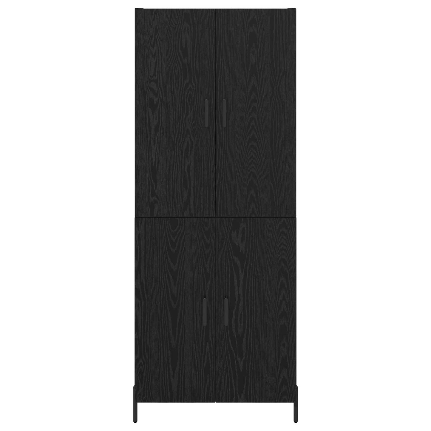Highboard Black Oak 69.5 x 34 x 180 cm Engineered Wood