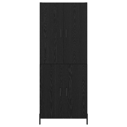 Highboard Black Oak 69.5 x 34 x 180 cm Engineered Wood