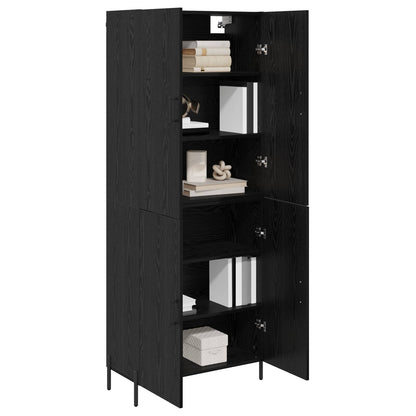 Highboard Black Oak 69.5 x 34 x 180 cm Engineered Wood