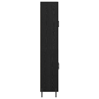 Highboard Black Oak 69.5 x 34 x 180 cm Engineered Wood