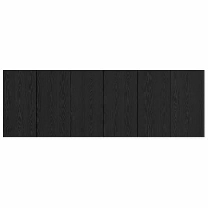 Headboard with Cabinet 3 pcs Black Oak Engineered Wood