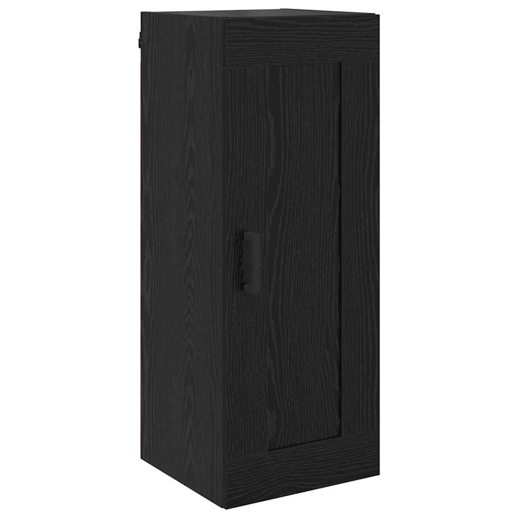 Highboard Black Oak 34.5 x 34 x 180 cm Engineered Wood