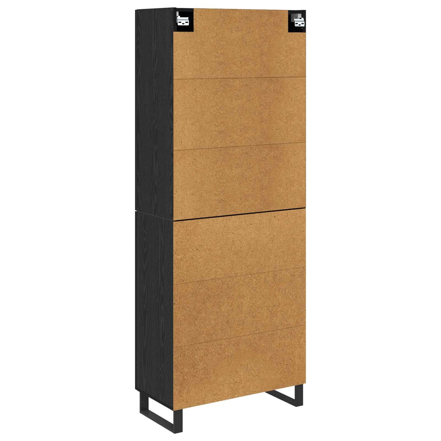 Highboard with Drawer 2 pcs Black Oak 69.5 x 34 x 180 cm