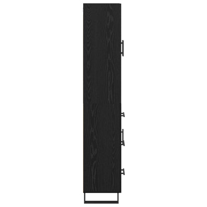 Highboard with Drawer 2 pcs Black Oak 69.5 x 34 x 180 cm