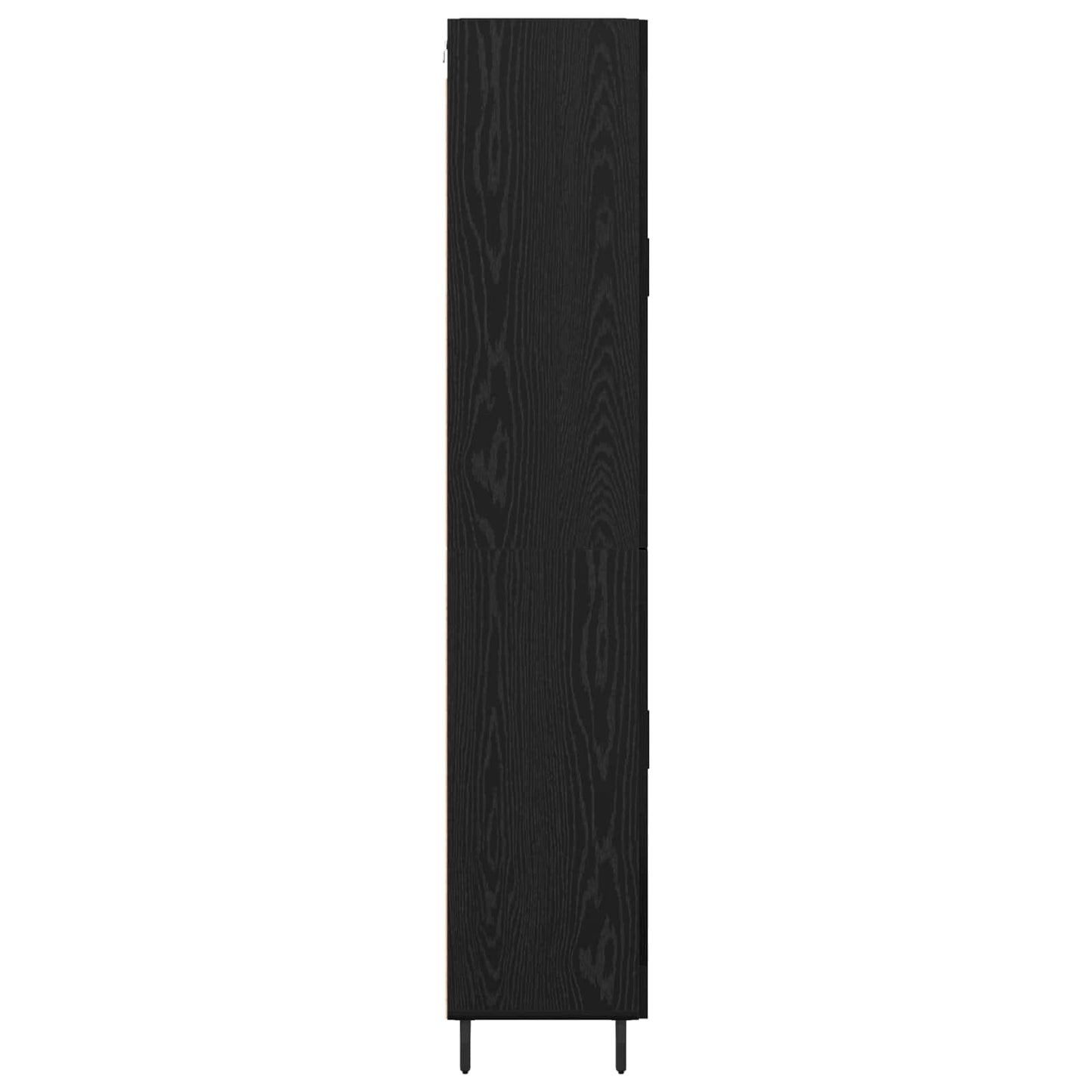 Highboard with Drawer 2 pcs Black Oak Engineered Wood
