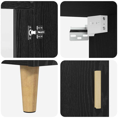 Highboard Black Oak 69.5 x 34 x 180 cm