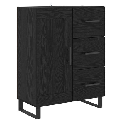Highboard with Drawer 2 pcs Black Oak 69.5 x 34 x 180 cm
