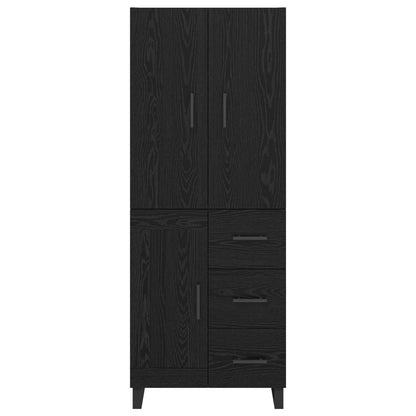 Highboard with Drawer 2 pcs Black Oak 69.5 x 34 x 180 cm