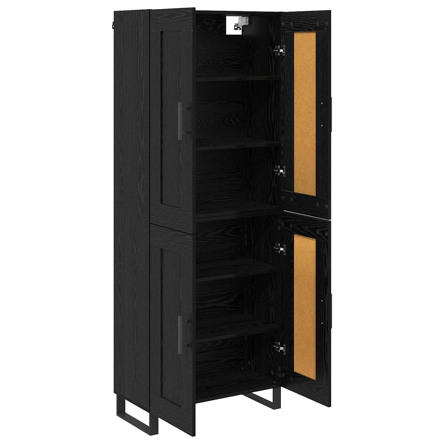 Highboard Black Oak 69.5 x 34 x 180 cm Engineered Wood