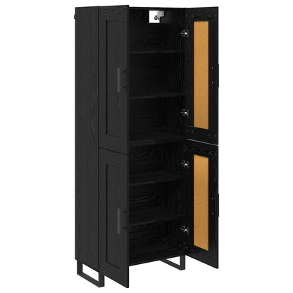 Highboard Black Oak 69.5 x 34 x 180 cm Engineered Wood