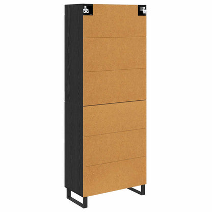 Highboard Black Oak 69.5 x 34 x 180 cm Engineered Wood