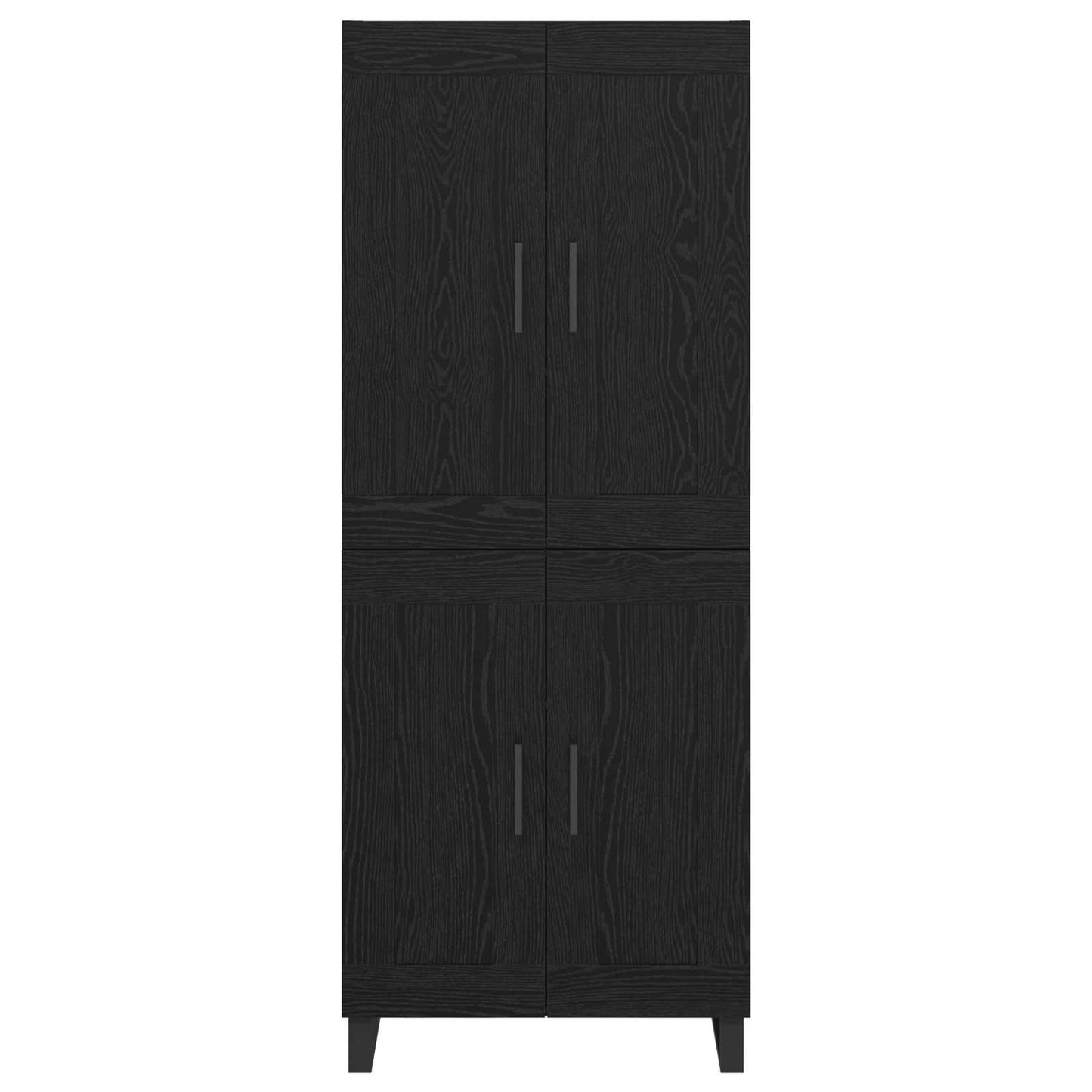 Highboard Black Oak 69.5 x 34 x 180 cm Engineered Wood