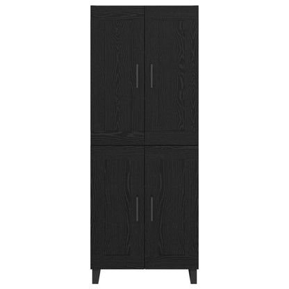 Highboard Black Oak 69.5 x 34 x 180 cm Engineered Wood