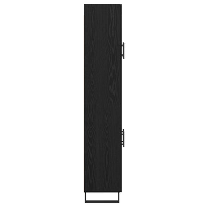Highboard Black Oak 69.5 x 34 x 180 cm Engineered Wood