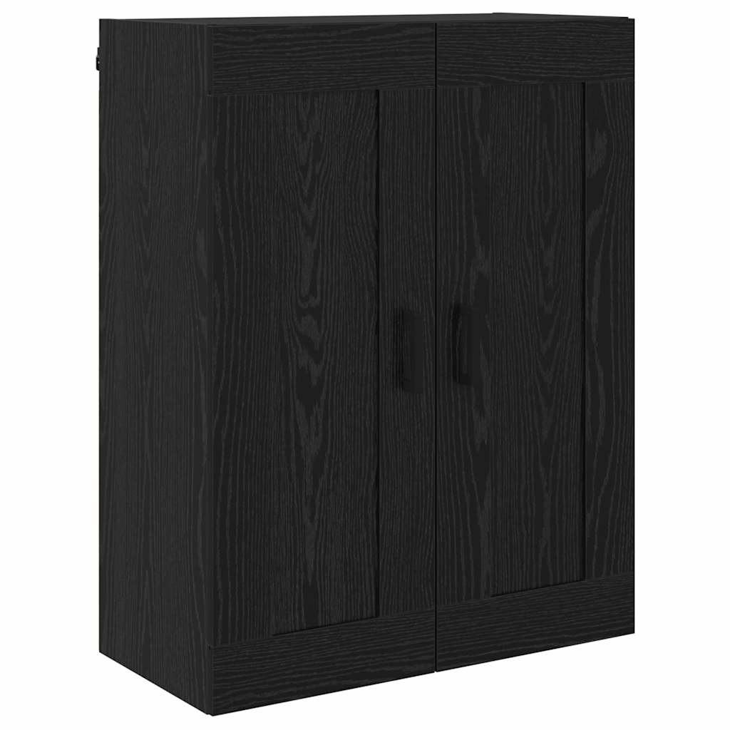 Highboard with Drawer 2 pcs Black Oak Engineered Wood