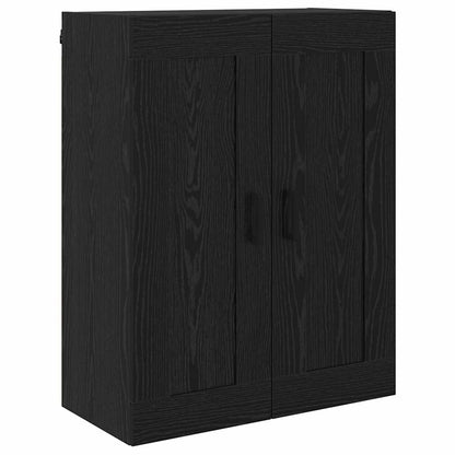 Highboard with Drawer 2 pcs Black Oak Engineered Wood