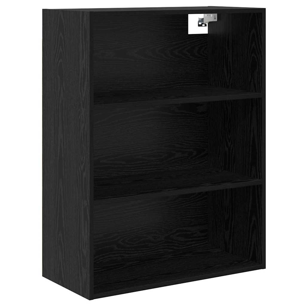 Highboard with Drawer 2 pcs Black Oak Engineered Wood