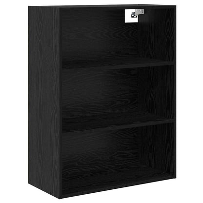 Highboard with Drawer 2 pcs Black Oak Engineered Wood
