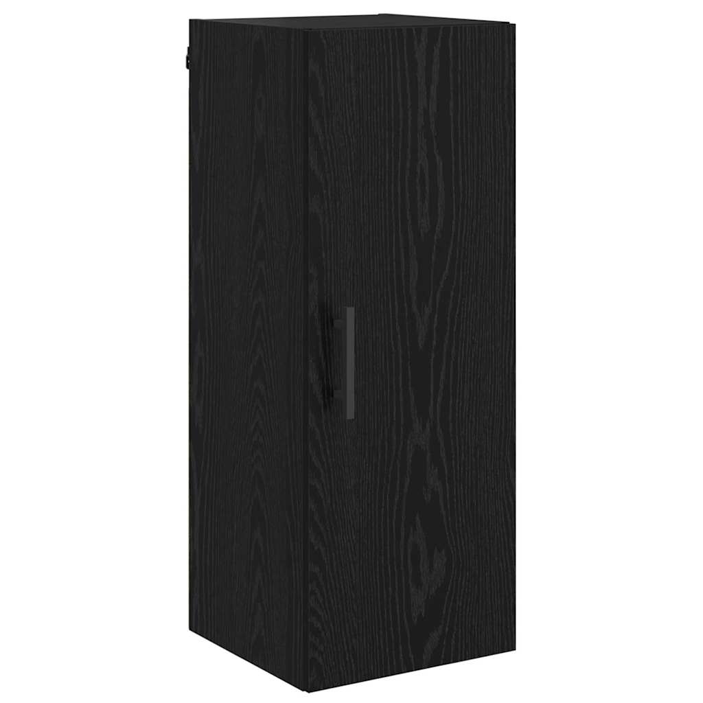 Highboard Black Oak 34.5 x 34 x 180 cm Engineered Wood