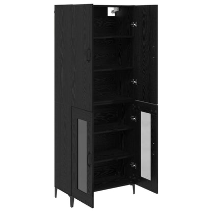 Highboard Black Oak 69.5 x 34 x 180 cm Engineered Wood