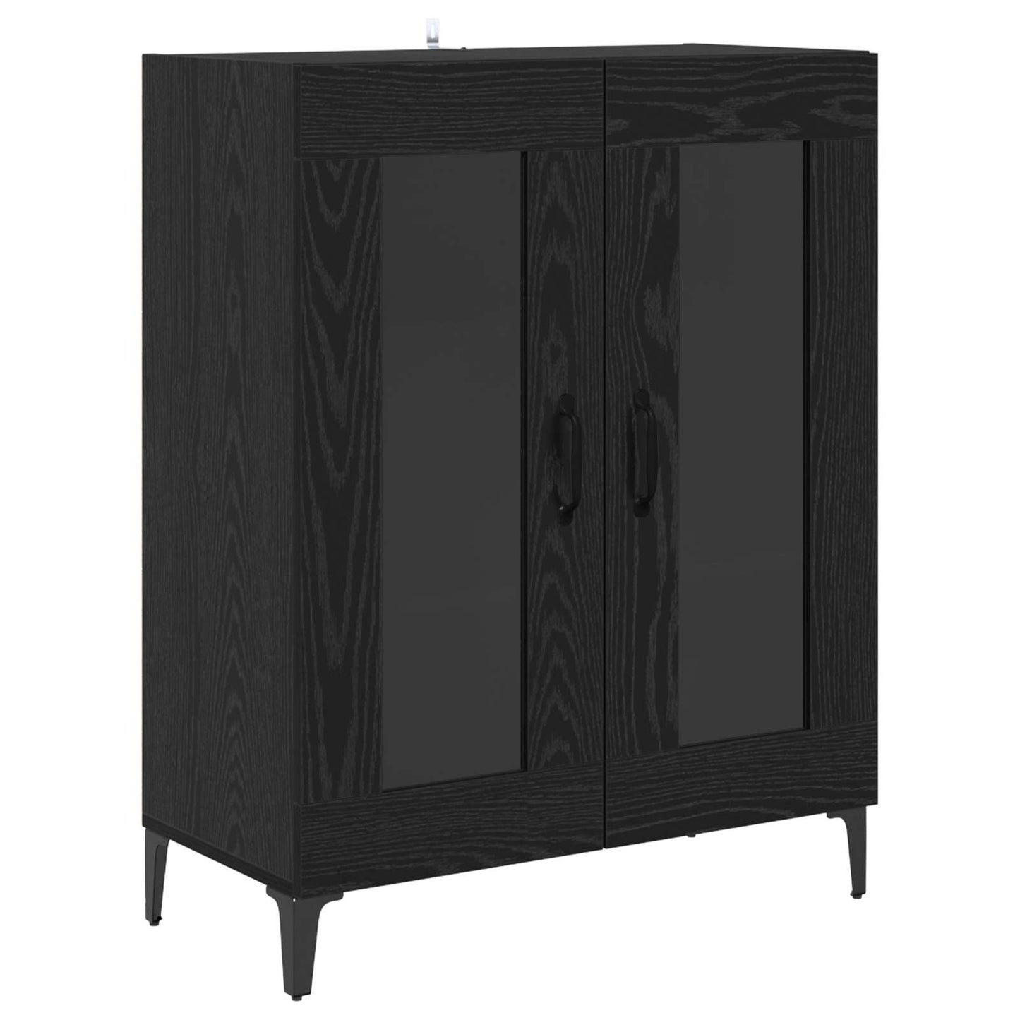 Highboard Black Oak 69.5 x 34 x 180 cm Engineered Wood