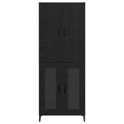 Highboard Black Oak 69.5 x 34 x 180 cm Engineered Wood