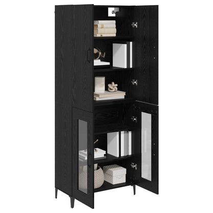 Highboard Black Oak 69.5 x 34 x 180 cm Engineered Wood