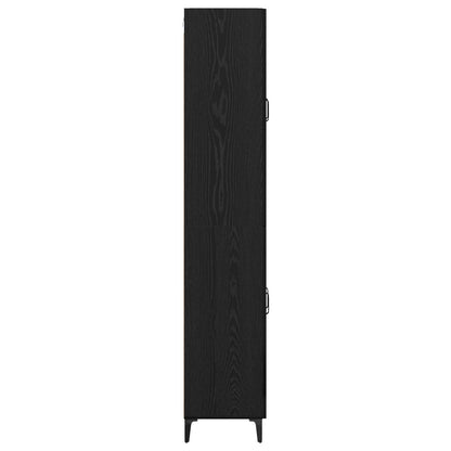 Highboard Black Oak 69.5 x 34 x 180 cm Engineered Wood