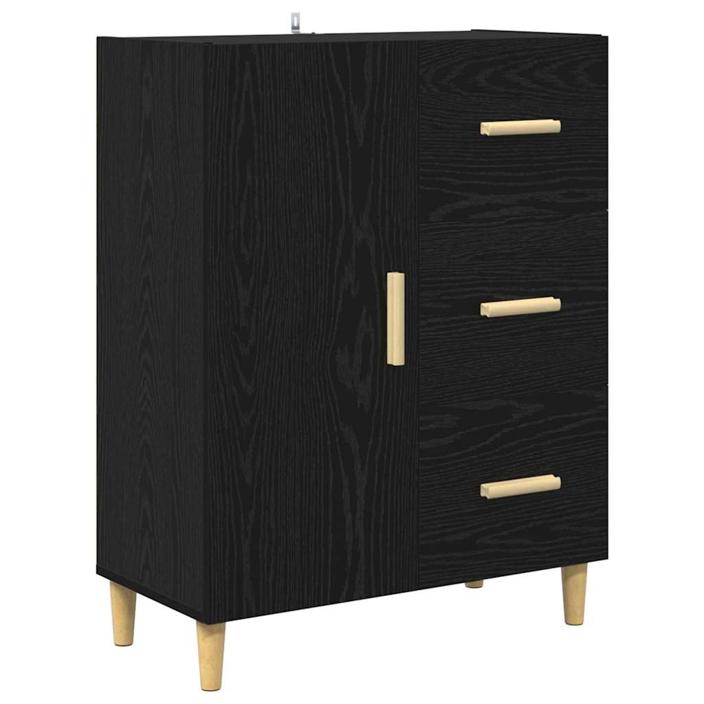 Highboard Black Oak 69.5 x 32.5 x 180 cm Engineered Wood