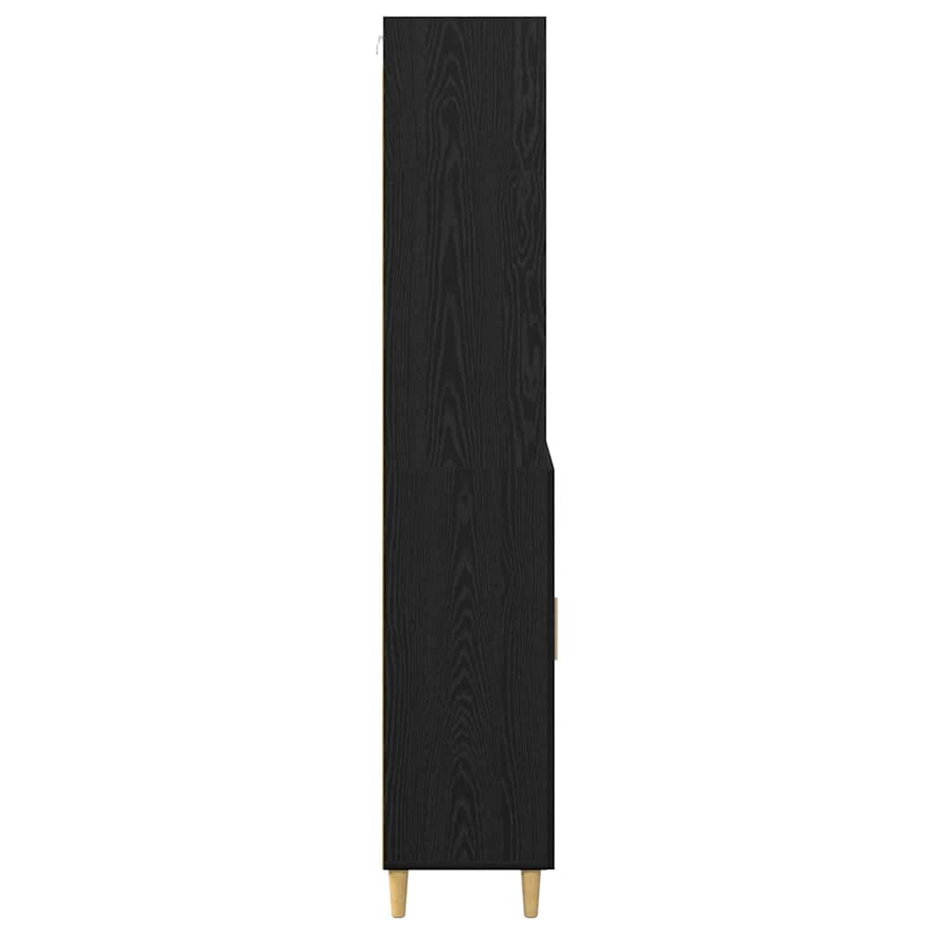 Highboard Black Oak 69.5 x 32.5 x 180 cm Engineered Wood