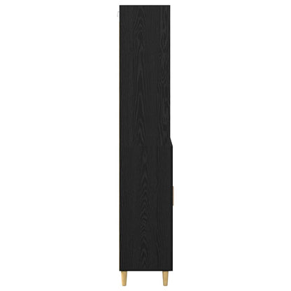 Highboard Black Oak 69.5 x 32.5 x 180 cm Engineered Wood