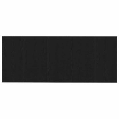 Headboard with Cabinet 3 pcs Black Oak Engineered Wood