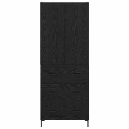 Highboard Black Oak 69.5 x 34 x 180 cm Engineered Wood