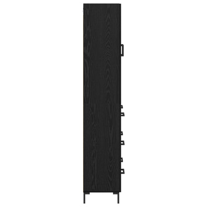 Highboard Black Oak 69.5 x 34 x 180 cm Engineered Wood