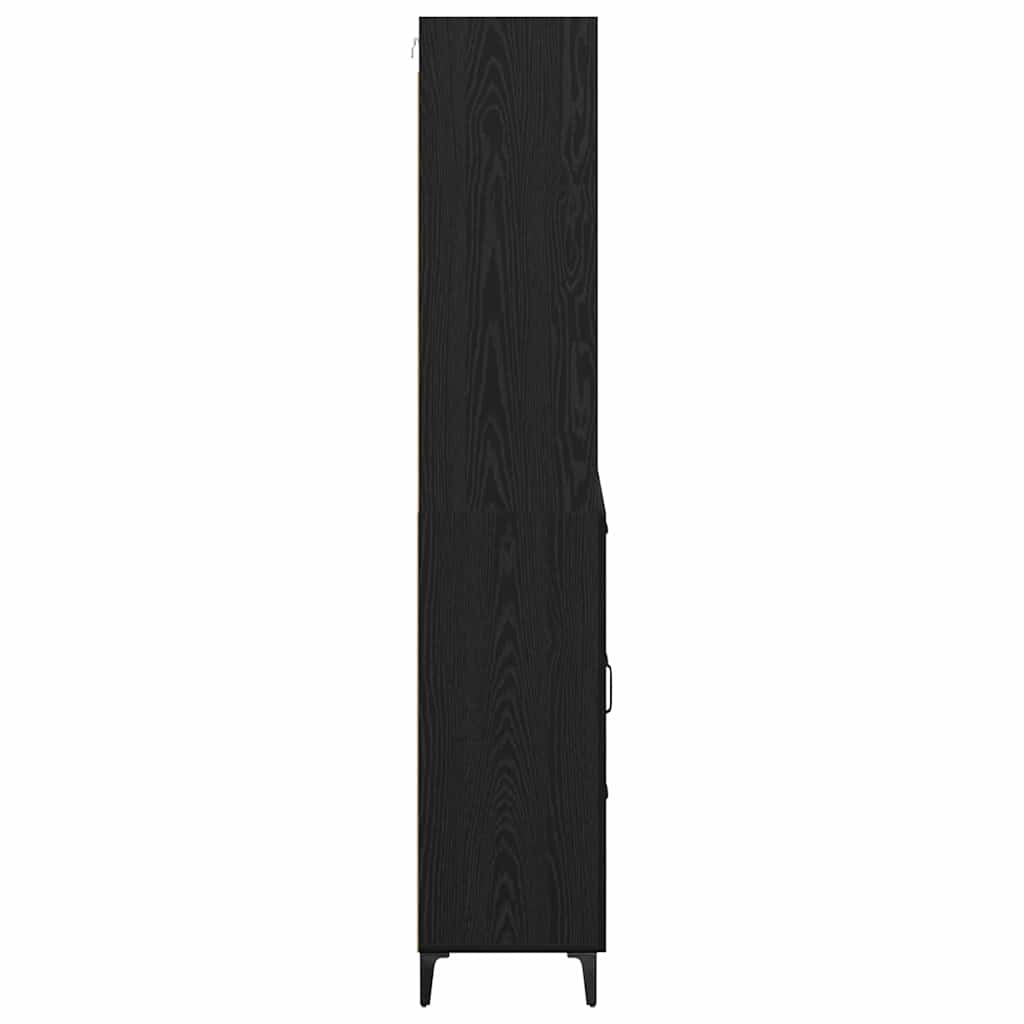 Highboard Black Oak 69.5 x 34 x 180 cm Engineered Wood