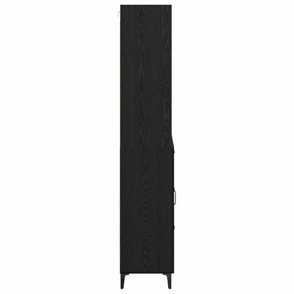Highboard Black Oak 69.5 x 34 x 180 cm Engineered Wood