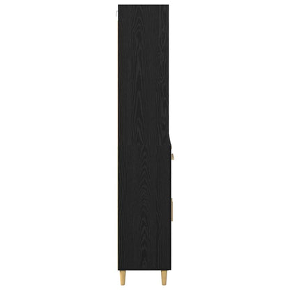 Highboard Black Oak 69.5 x 32.5 x 180 cm Engineered Wood