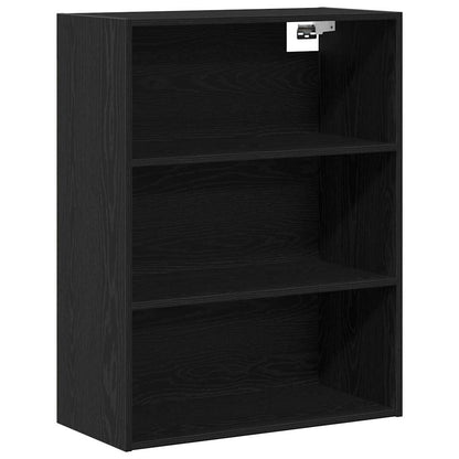 Highboard with Drawer 2 pcs Black Oak Engineered Wood