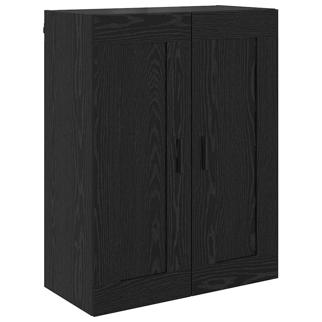 Highboard 2 pcs Black Oak Engineered Wood