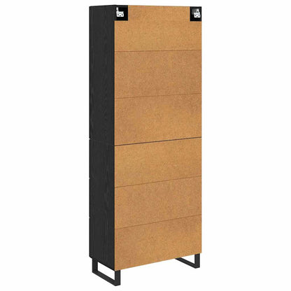 Highboard Black Oak 69.5 x 34 x 180 cm Engineered Wood