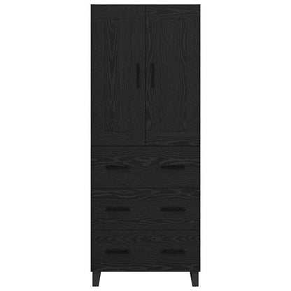 Highboard Black Oak 69.5 x 34 x 180 cm Engineered Wood