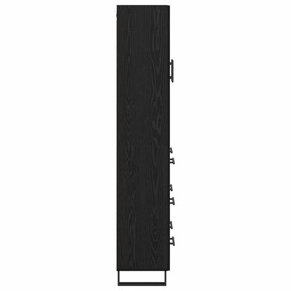 Highboard Black Oak 69.5 x 34 x 180 cm Engineered Wood
