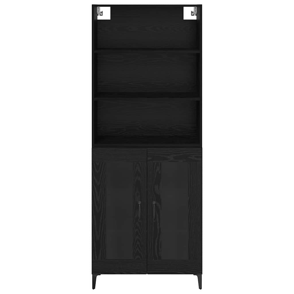 Highboard Black Oak 69.5 x 34 x 180 cm Engineered Wood