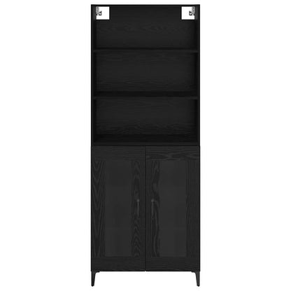 Highboard Black Oak 69.5 x 34 x 180 cm Engineered Wood