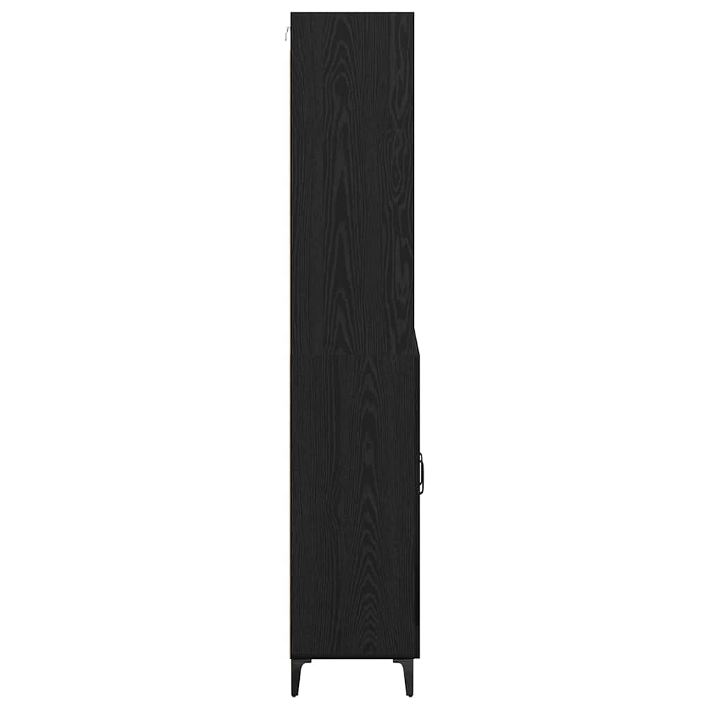 Highboard Black Oak 69.5 x 34 x 180 cm Engineered Wood