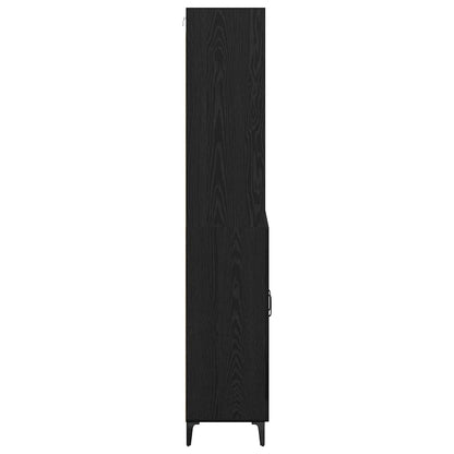 Highboard Black Oak 69.5 x 34 x 180 cm Engineered Wood